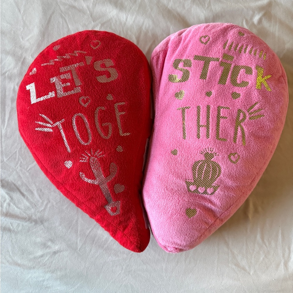 Valentines "Let's STICK together" Cactus Crown Heart Pink Red Plush 13"